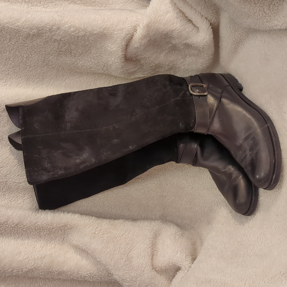 AGL Attilio Giusti Leombruni Black Suede Boots 38.5